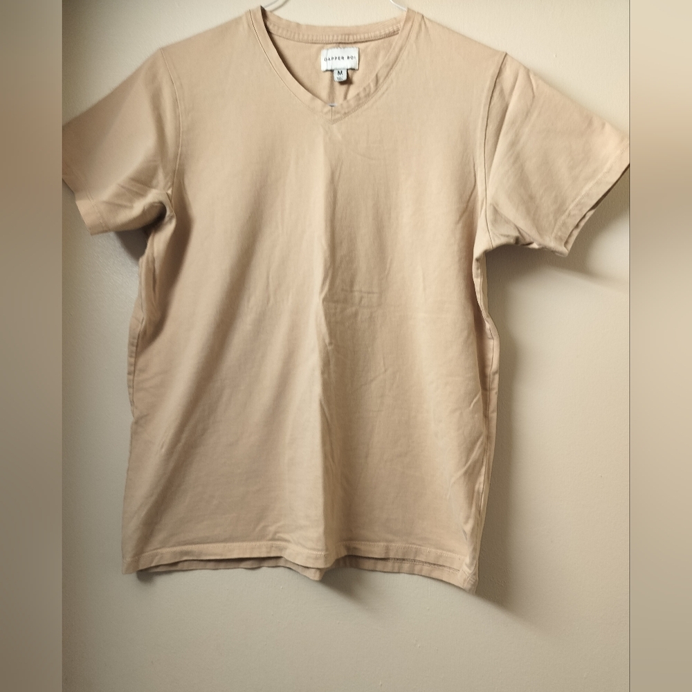 Dapper Boi tan v neck tshirt